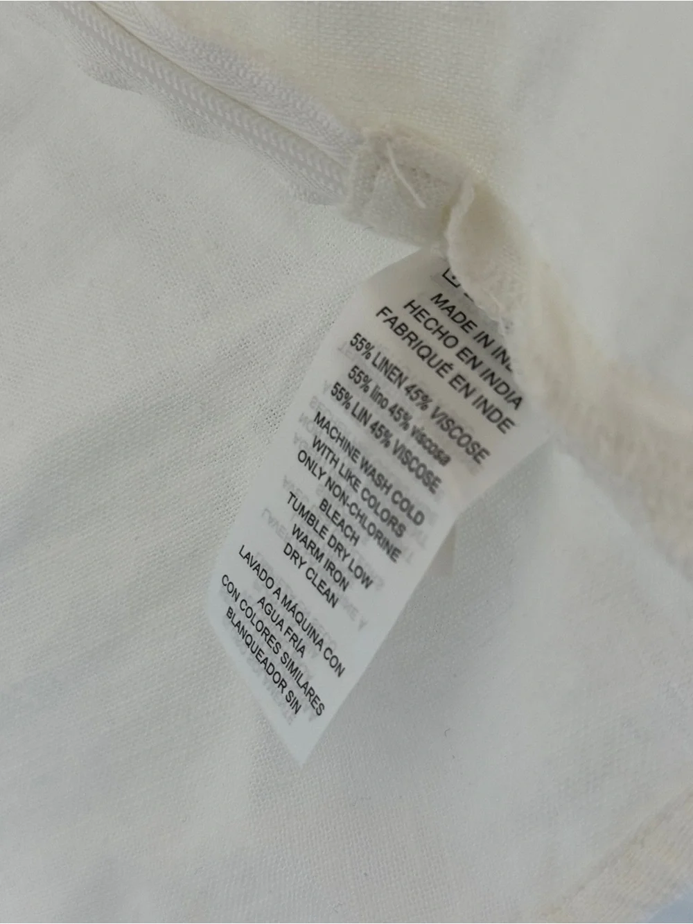 MICHAEL Michael Kors Linen Blend Buckle Puff Sleeve Blouse White S NWT